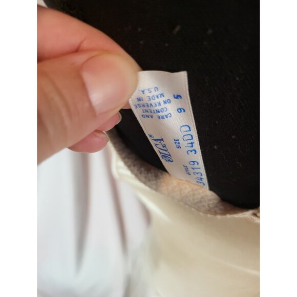 Vintage OLGA Full Slip underwire Bra 34DD  vintage style 34319 Beige Nude Lace L - Picture 7 of 8